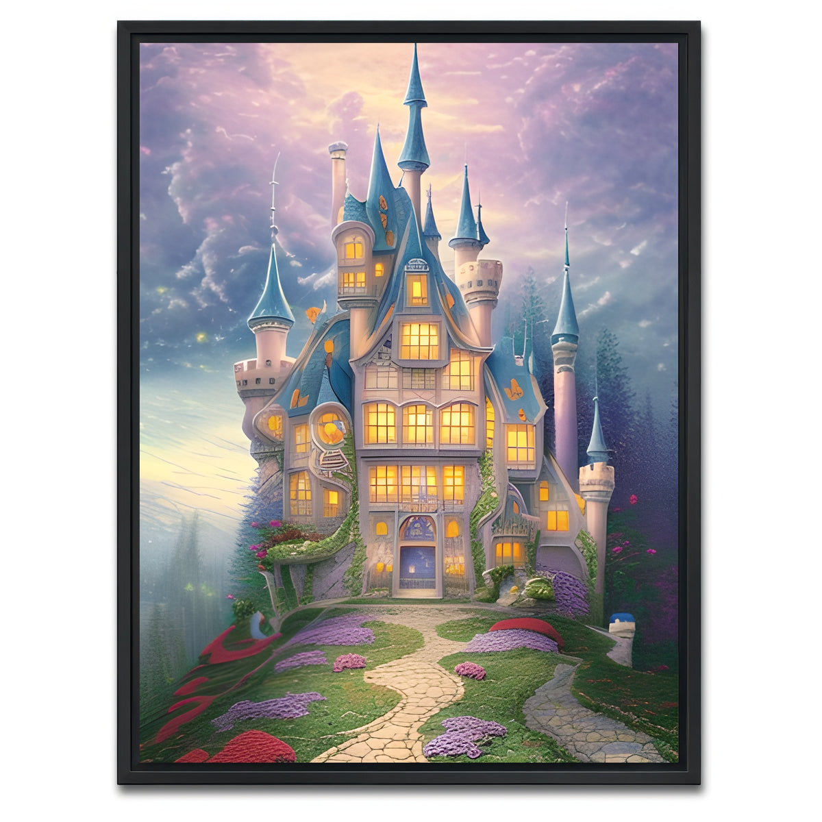 AUTO-MOCKUP WHITE | Fairytale Castle | 1 Piece | Black Framed Canvas | group=3x4
