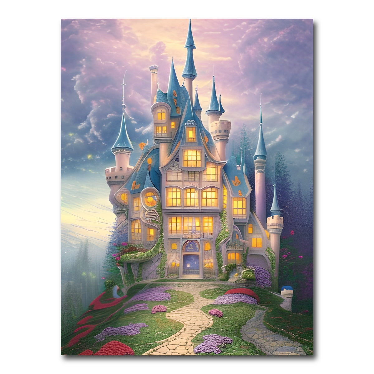AUTO-MOCKUP WHITE | Fairytale Castle | 1 Piece | Gallery Wrap Canvas | group=3x4