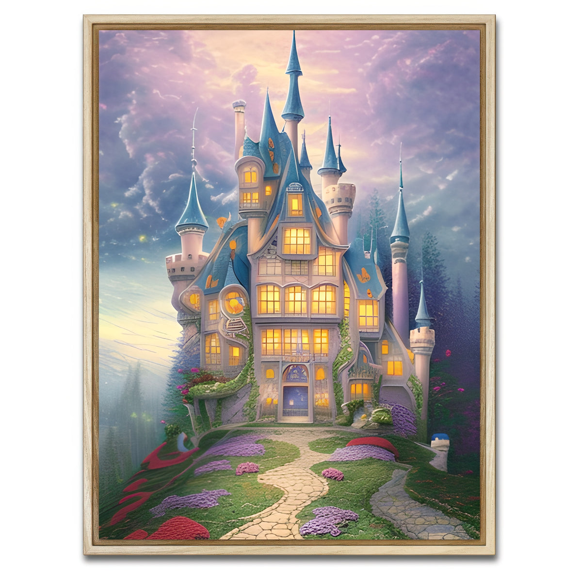 AUTO-MOCKUP WHITE | Fairytale Castle | 1 Piece | Natural Framed Canvas | group=3x4