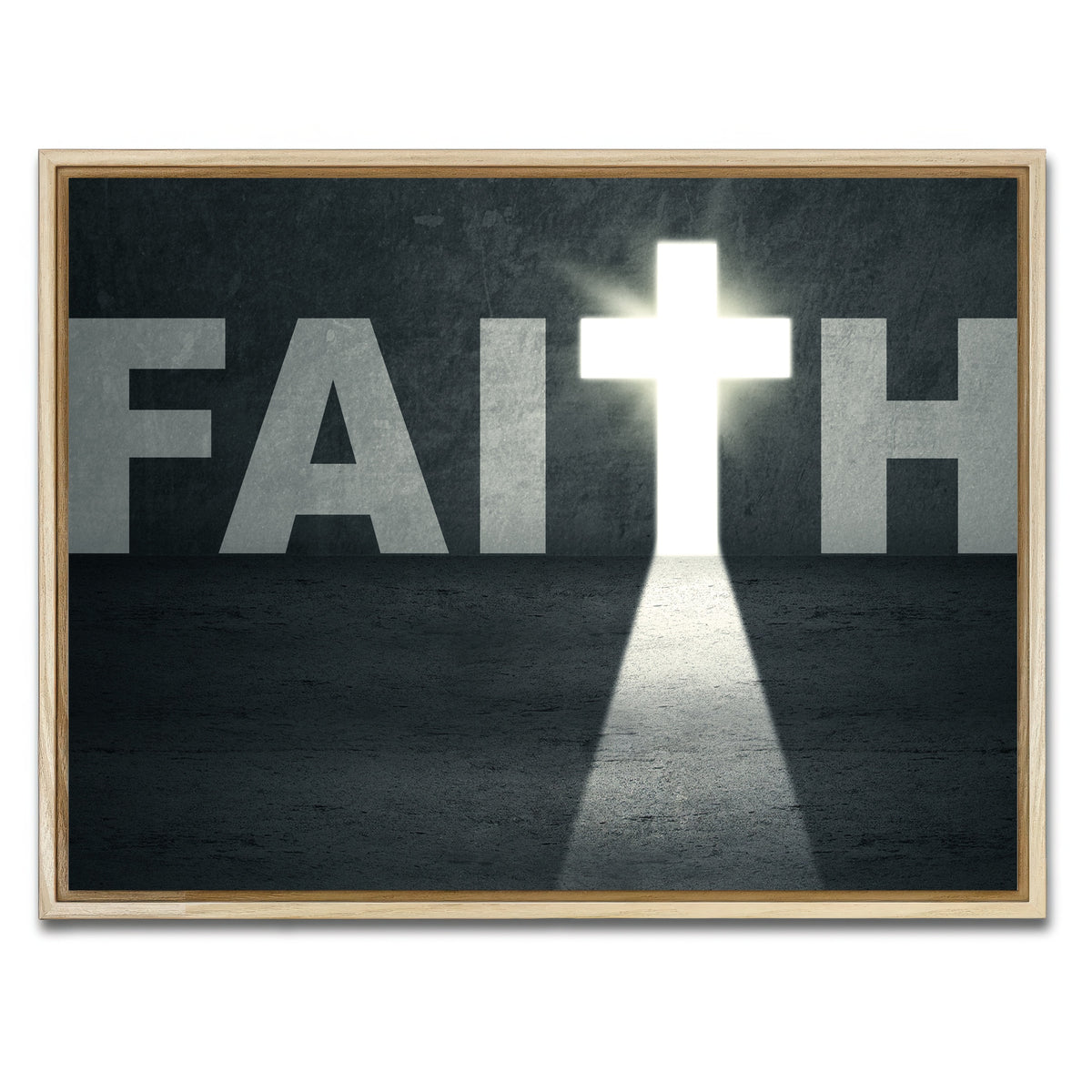 AUTO-MOCKUP WHITE | Faith Cross | 1 Piece | Natural Framed Canvas | group=4x3