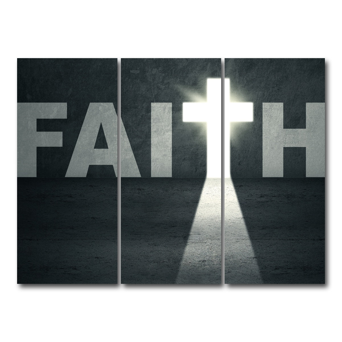 AUTO-MOCKUP WHITE | Faith Cross | 3 Piece | Gallery Wrap Canvas | group=8x18