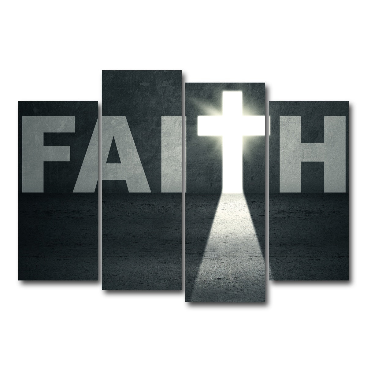 AUTO-MOCKUP WHITE | Faith Cross | 4 Piece | Gallery Wrap Canvas | group=4_normal