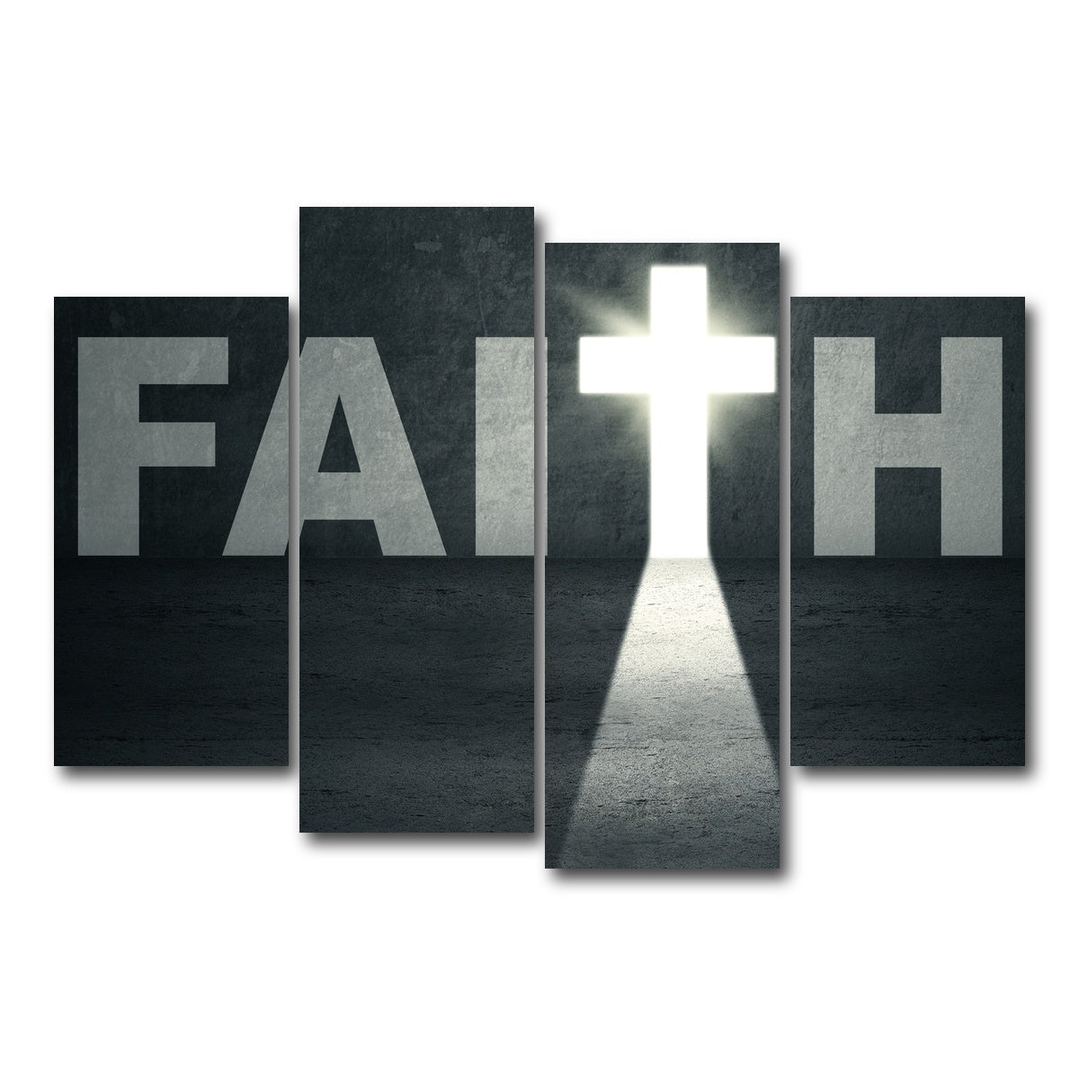 AUTO-MOCKUP WHITE | Faith Cross | 4 Piece | Gallery Wrap Canvas | group=4_short