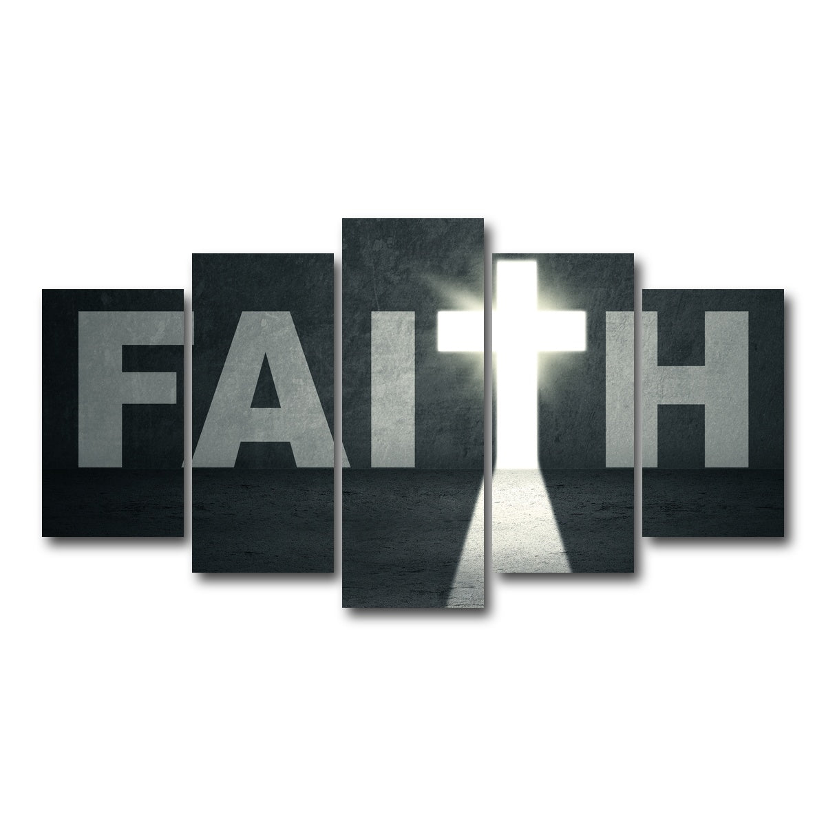 AUTO-MOCKUP WHITE | Faith Cross | 5 Piece | Gallery Wrap Canvas | group=5_normal