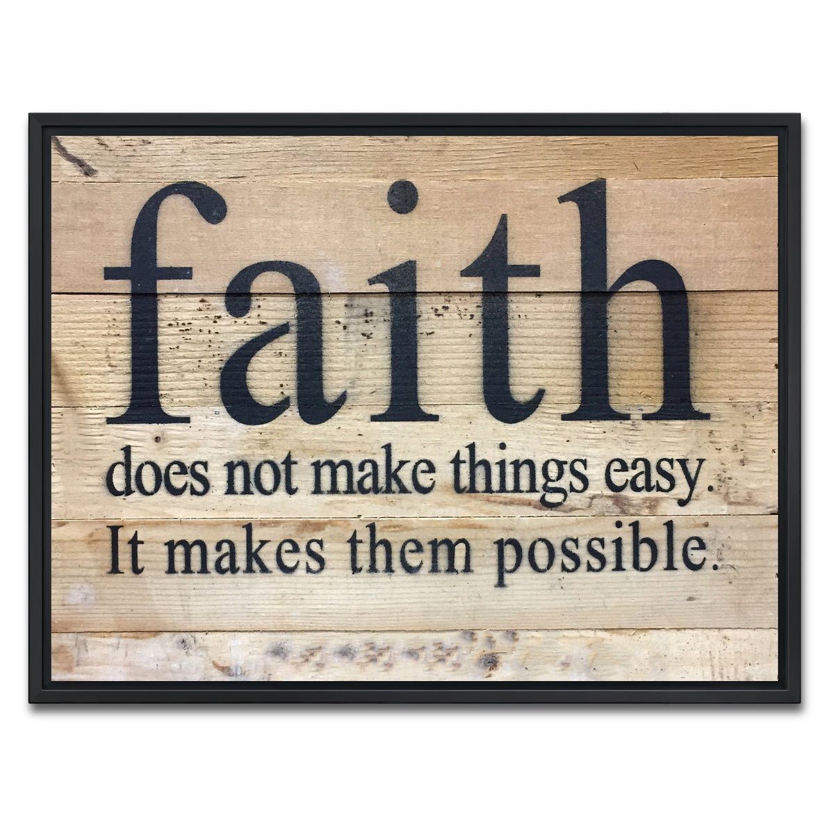 AUTO-MOCKUP WHITE | Faith Possible | 1 Piece | Black Framed Canvas | group=4x3