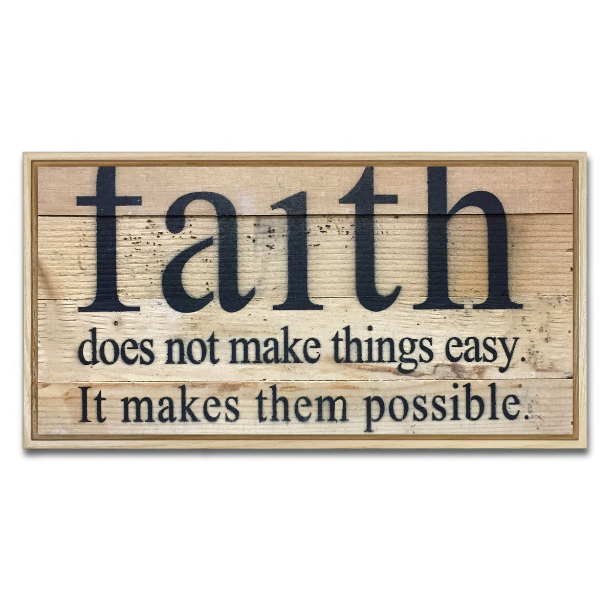 AUTO-MOCKUP WHITE | Faith Possible | 1 Piece | Natural Framed Canvas | group=2x1