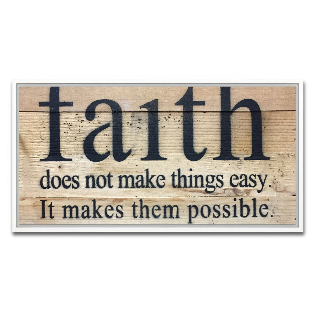 AUTO-MOCKUP WHITE | Faith Possible | 1 Piece | White Framed Canvas | group=2x1
