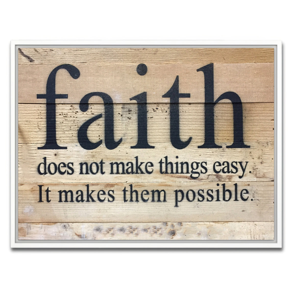 AUTO-MOCKUP WHITE | Faith Possible | 1 Piece | White Framed Canvas | group=4x3