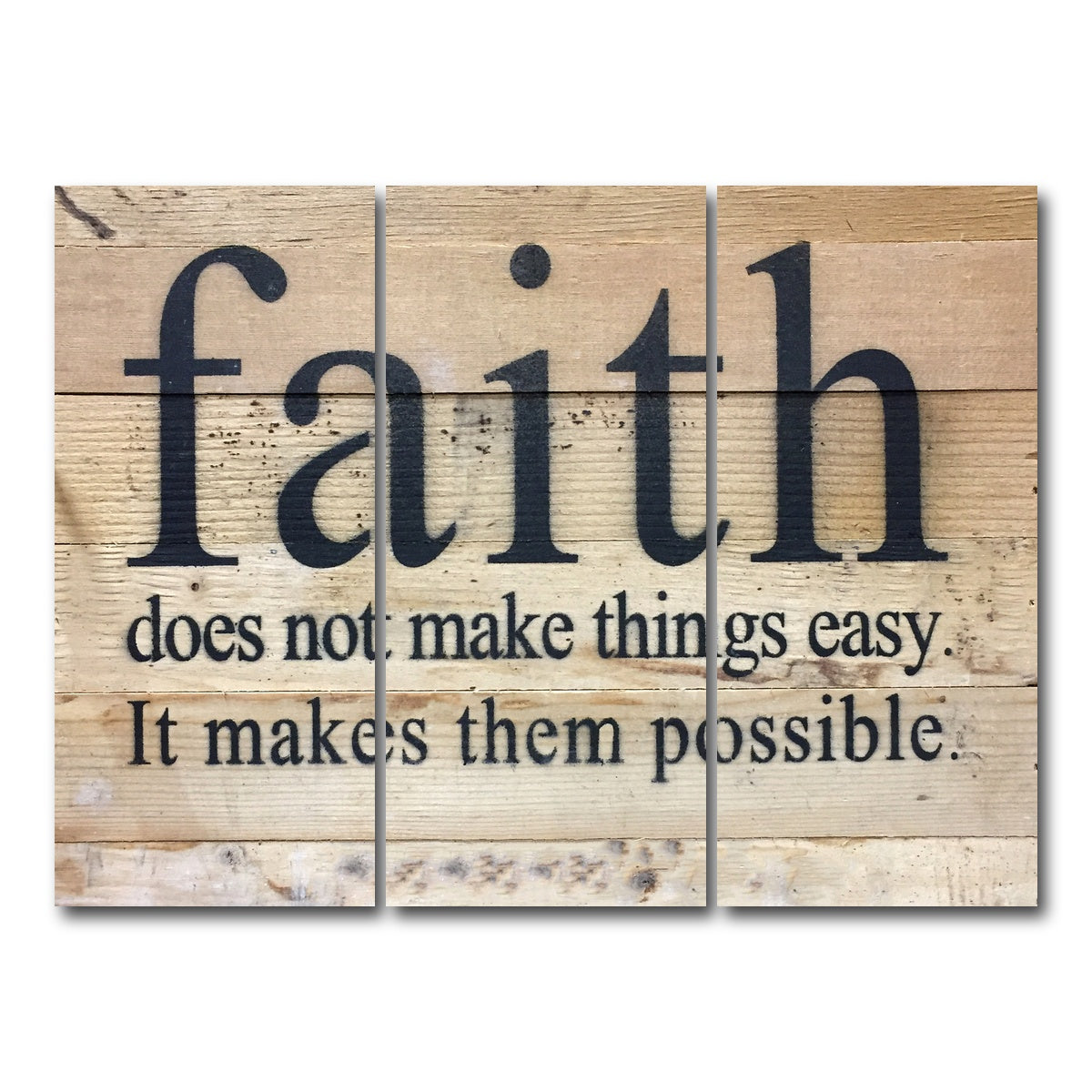 AUTO-MOCKUP WHITE | Faith Possible | 3 Piece | Gallery Wrap Canvas | group=8x18