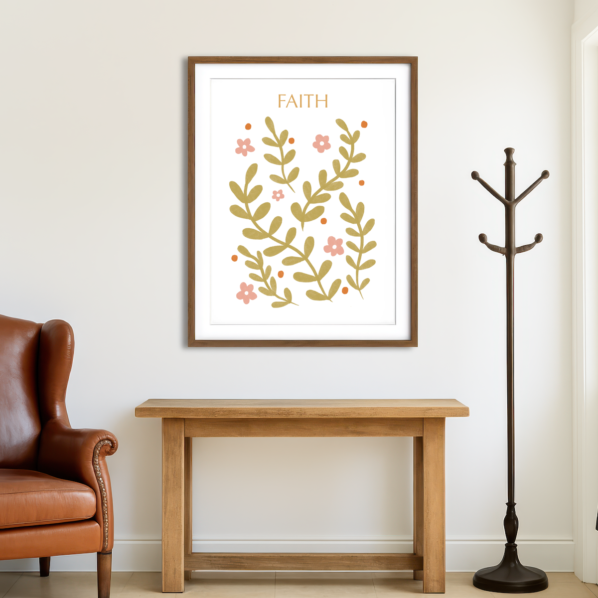 AUTO-MOCKUP ROOM | Faith Warm Wall Art