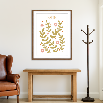 AUTO-MOCKUP ROOM | Faith Warm Wall Art