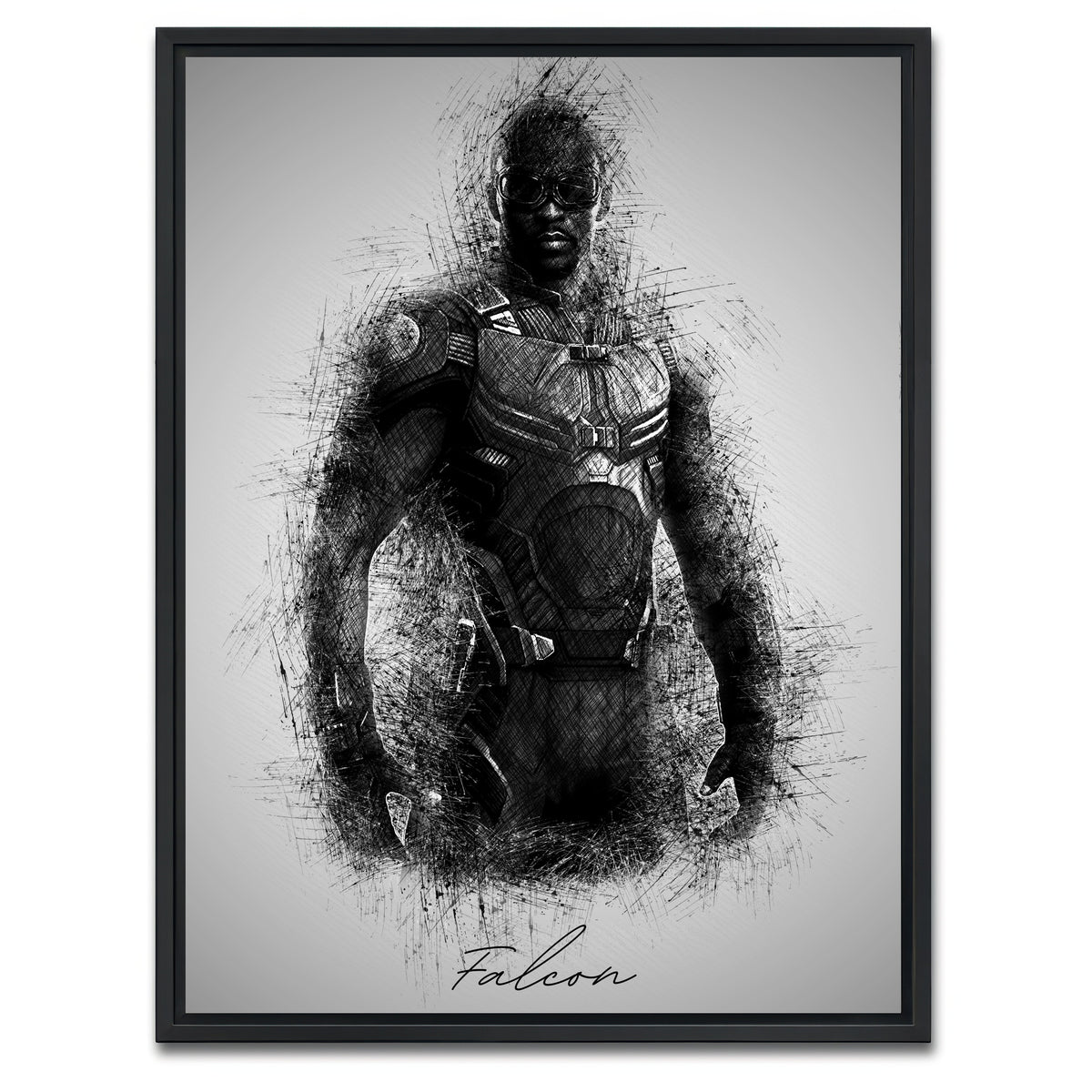 AUTO-MOCKUP WHITE | Falcon | 1 Piece | Black Framed Canvas | group=3x4