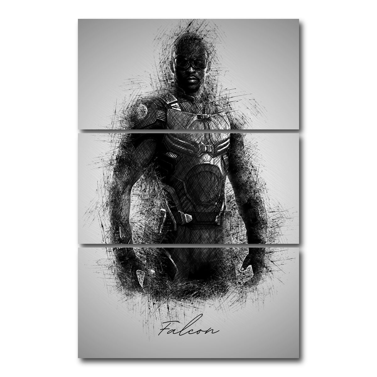 AUTO-MOCKUP WHITE | Falcon | 3 Piece | Gallery Wrap Canvas | group=12x24_stacked