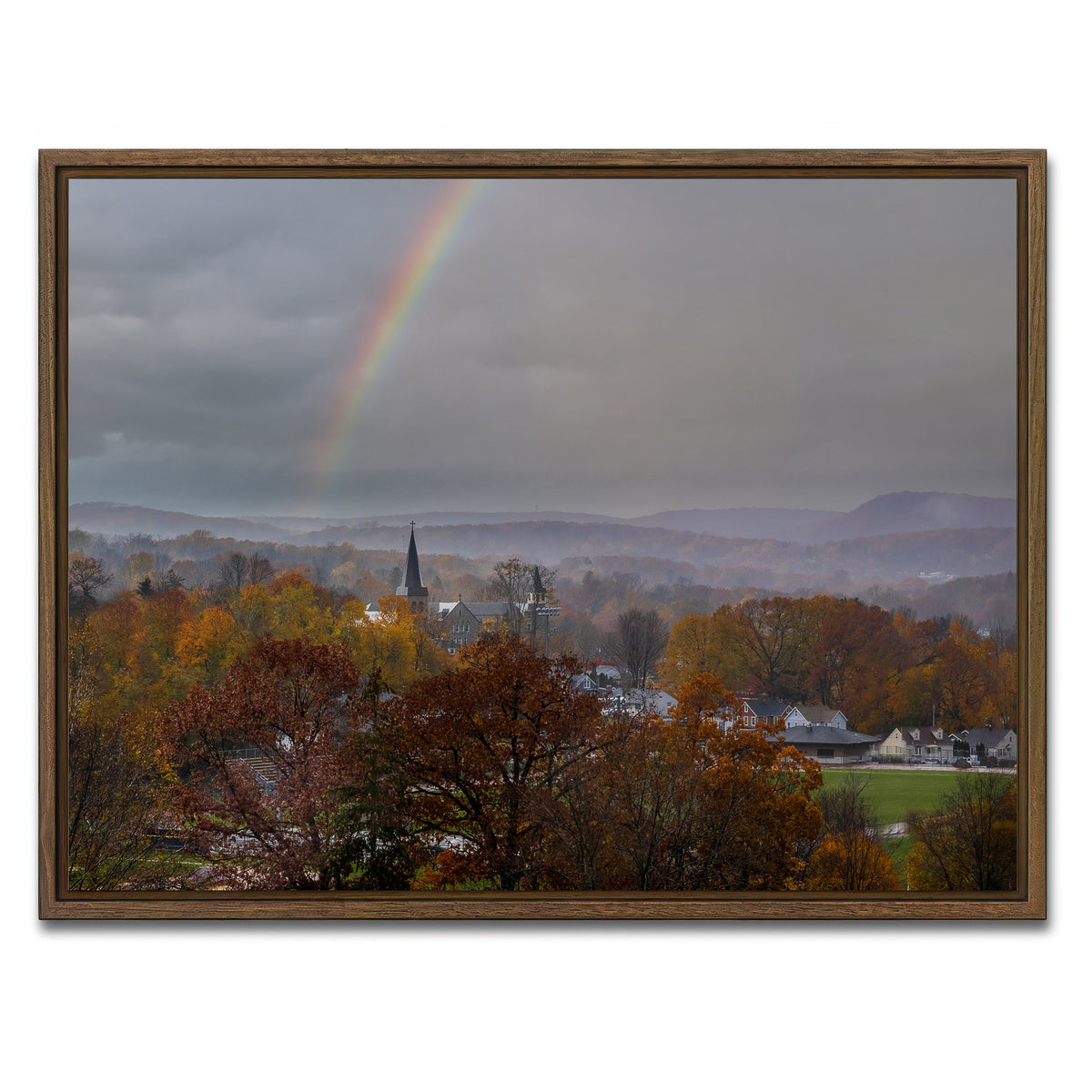 AUTO-MOCKUP WHITE | Fall Colors | 1 Piece | Walnut Framed Canvas | group=4x3