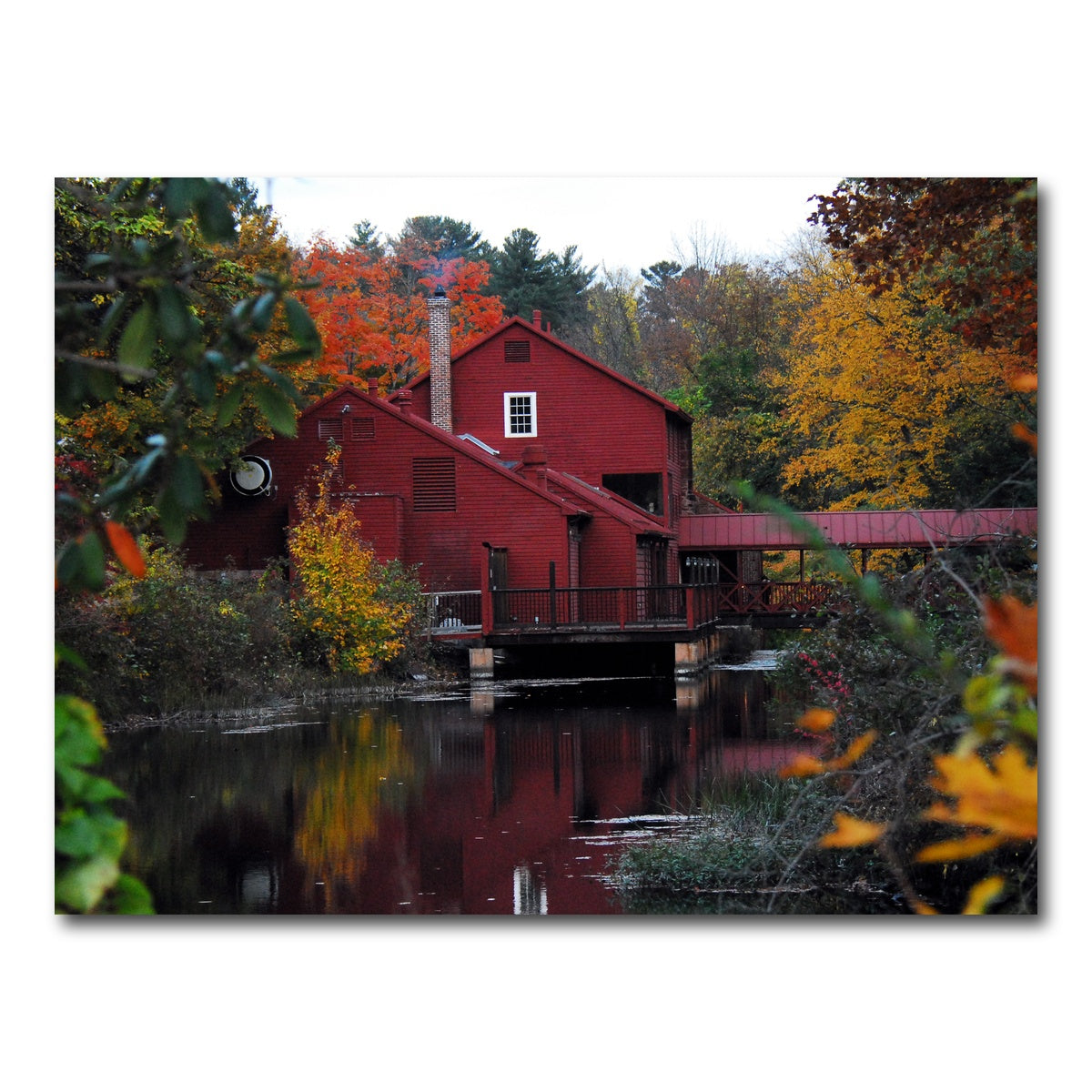 AUTO-MOCKUP WHITE | Fall Colors in Historic Connecticut | 1 Piece | Gallery Wrap Canvas | group=4x3