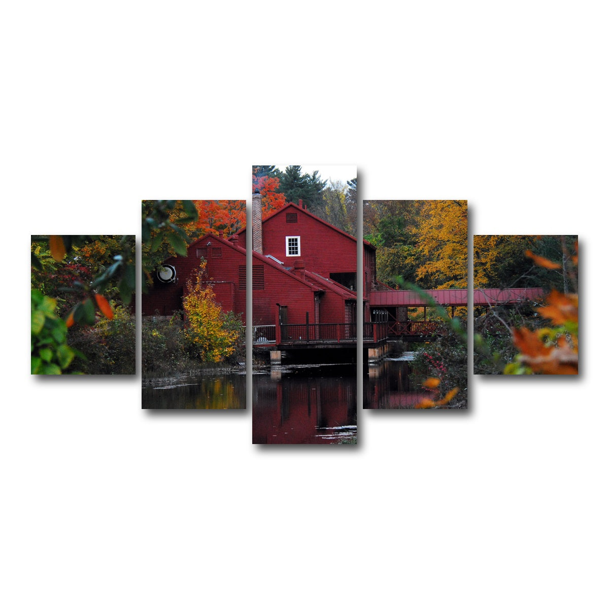 AUTO-MOCKUP WHITE | Fall Colors in Historic Connecticut | 5 Piece | Gallery Wrap Canvas | group=5_short