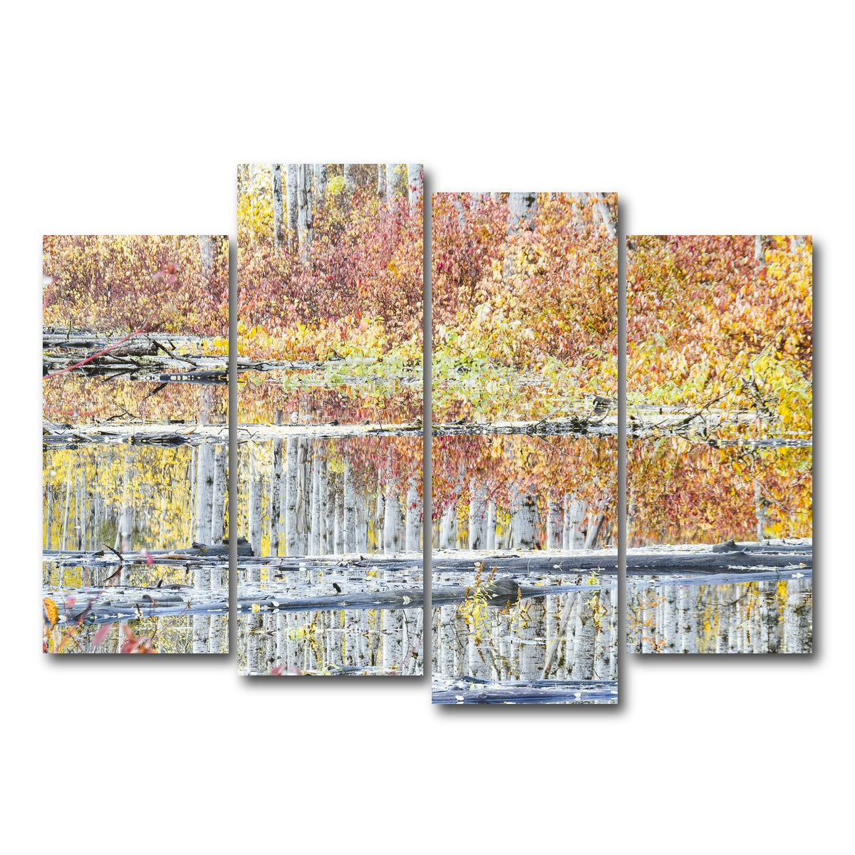 AUTO-MOCKUP WHITE | Fall Colors in Northern BC 5 | 4 Piece | Gallery Wrap Canvas | group=4_normal