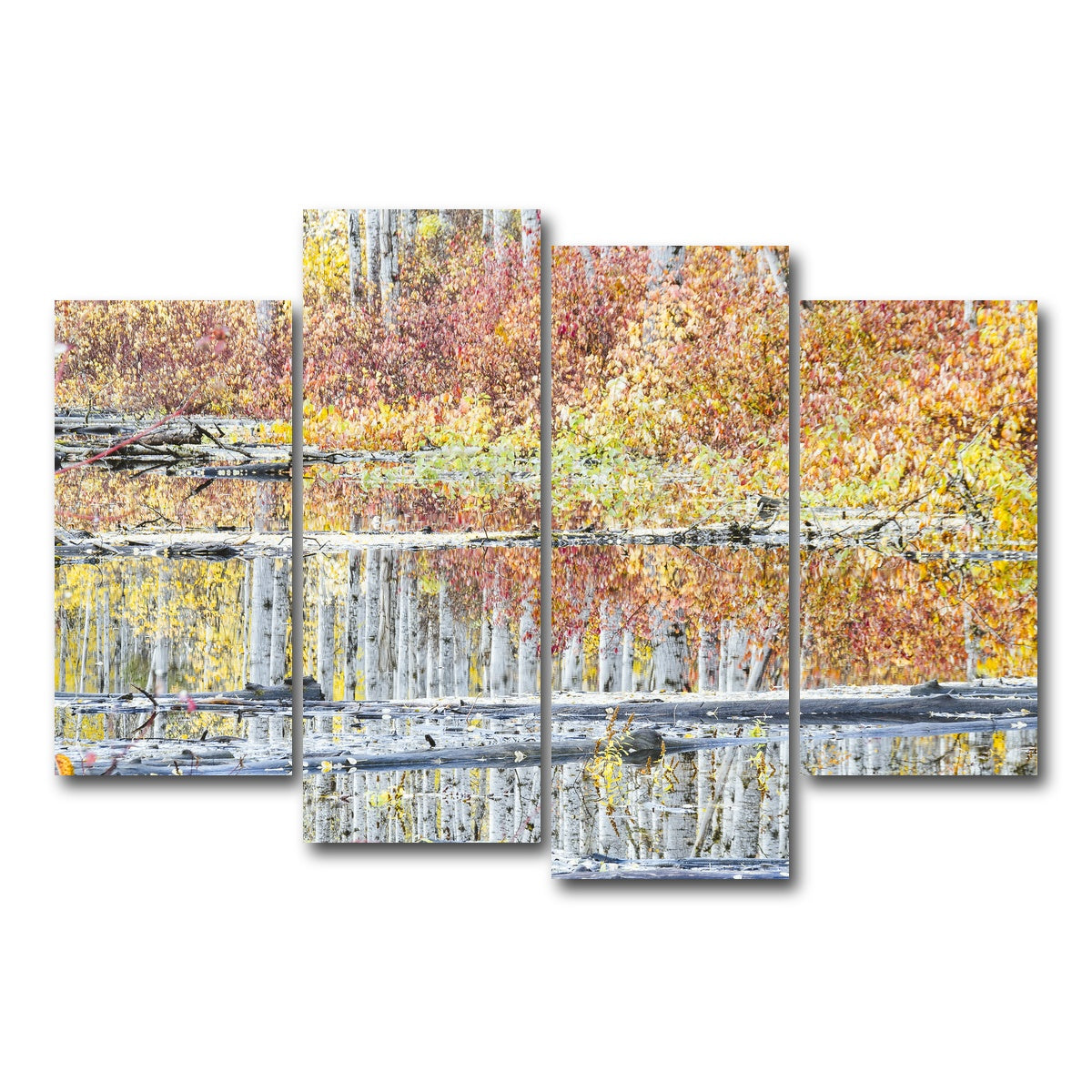 AUTO-MOCKUP WHITE | Fall Colors in Northern BC 5 | 4 Piece | Gallery Wrap Canvas | group=4_short