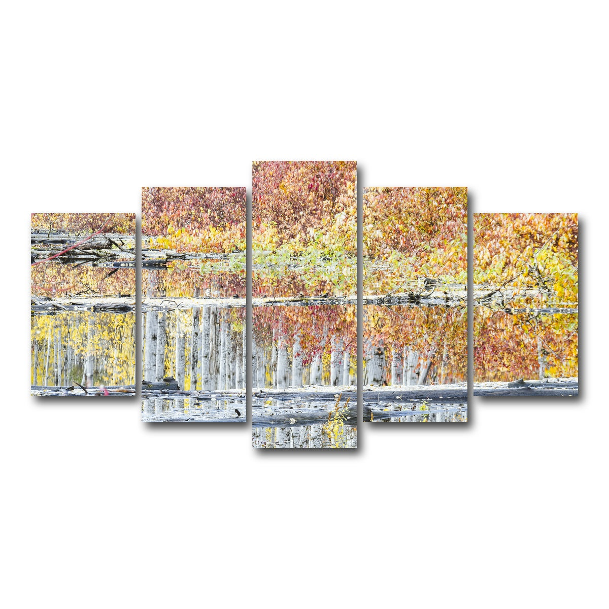 AUTO-MOCKUP WHITE | Fall Colors in Northern BC 5 | 5 Piece | Gallery Wrap Canvas | group=5_normal
