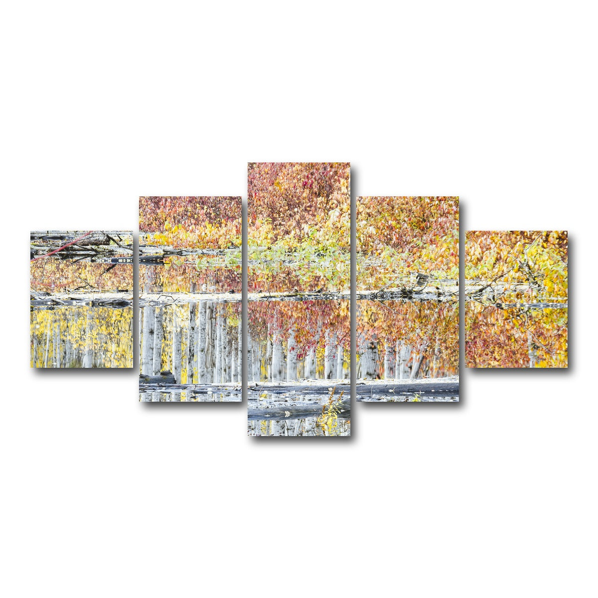 AUTO-MOCKUP WHITE | Fall Colors in Northern BC 5 | 5 Piece | Gallery Wrap Canvas | group=5_short