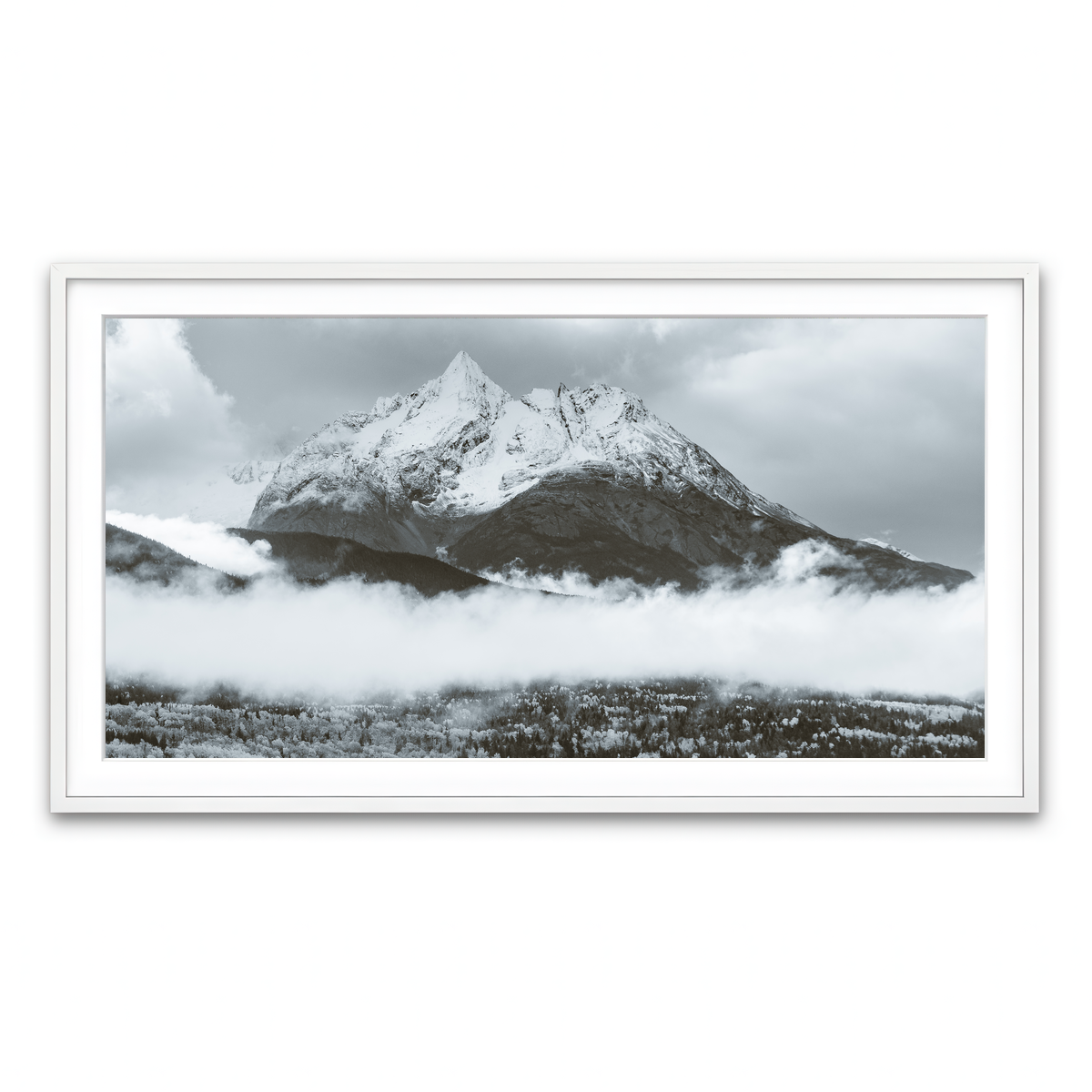 Framed Print 2x1 White
