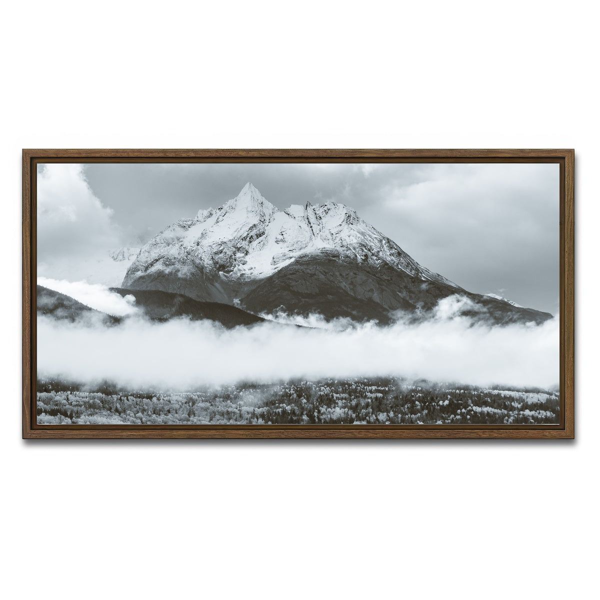 AUTO-MOCKUP WHITE | Fall Colors in Northern BC 7 | 1 Piece | Walnut Framed Canvas | group=2x1