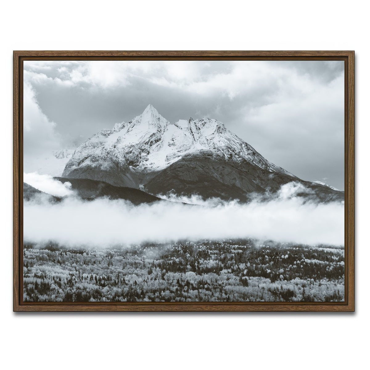 AUTO-MOCKUP WHITE | Fall Colors in Northern BC 7 | 1 Piece | Walnut Framed Canvas | group=4x3
