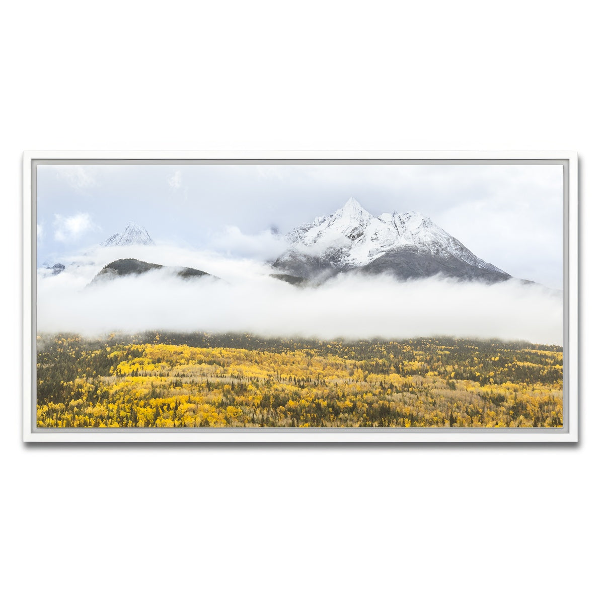 AUTO-MOCKUP WHITE | Fall Colors in Northern BC 8 | 1 Piece | White Framed Canvas | group=2x1