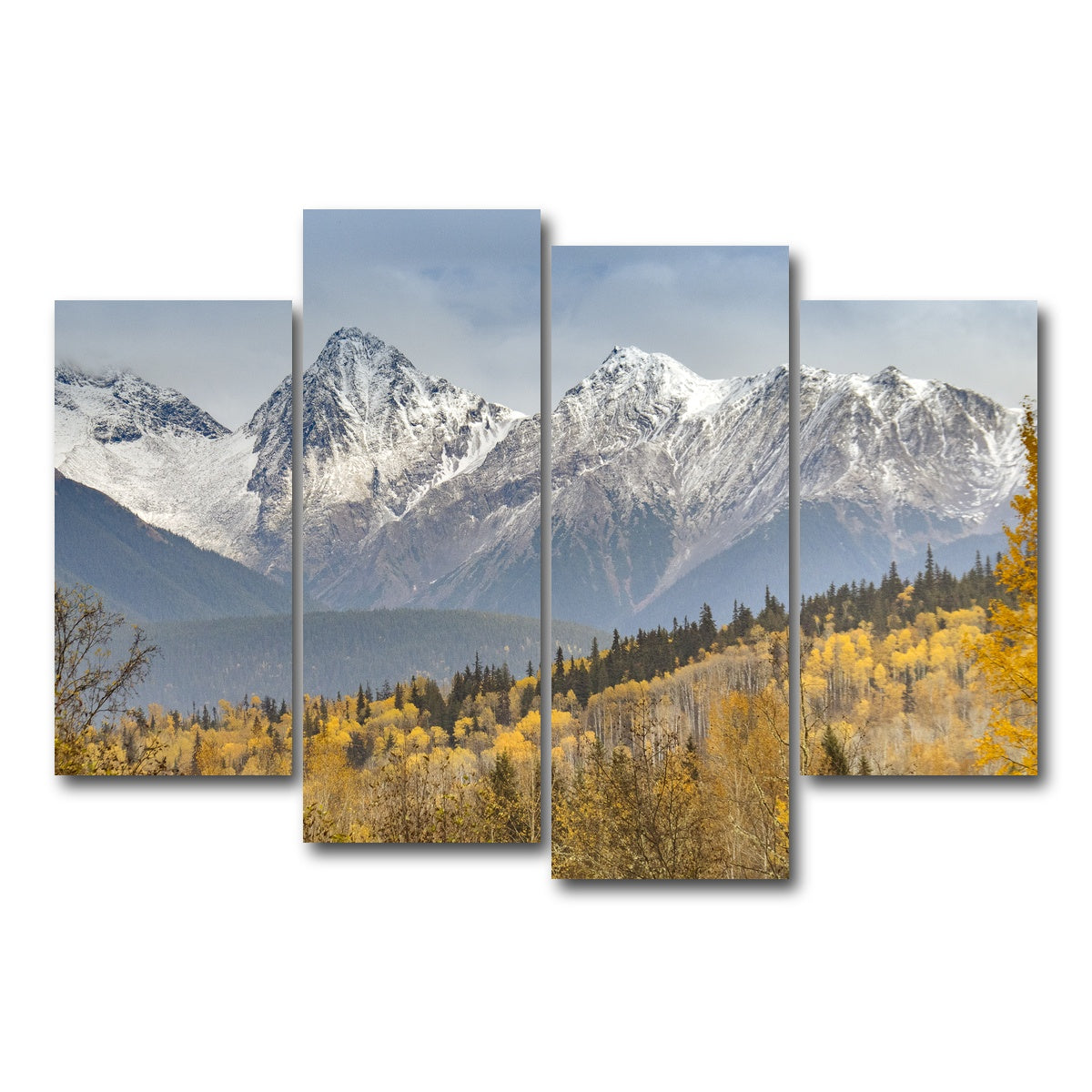 AUTO-MOCKUP WHITE | Fall Colors in Northern BC | 4 Piece | Gallery Wrap Canvas | group=4_short