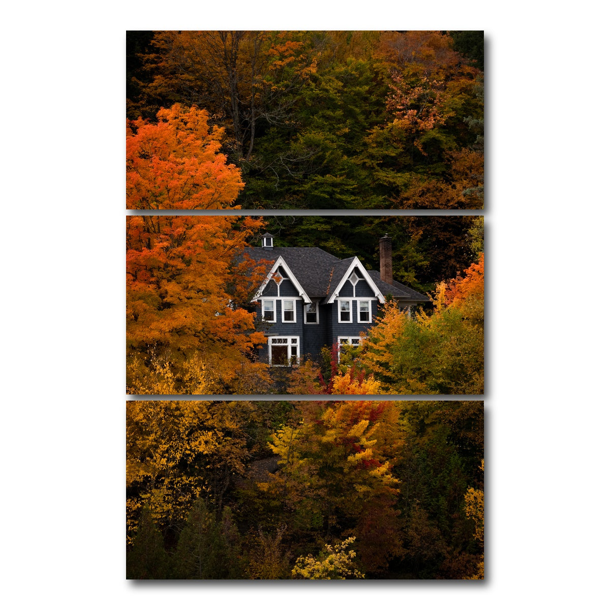 AUTO-MOCKUP WHITE | Fall Getaway | 3 Piece | Gallery Wrap Canvas | group=12x24_stacked
