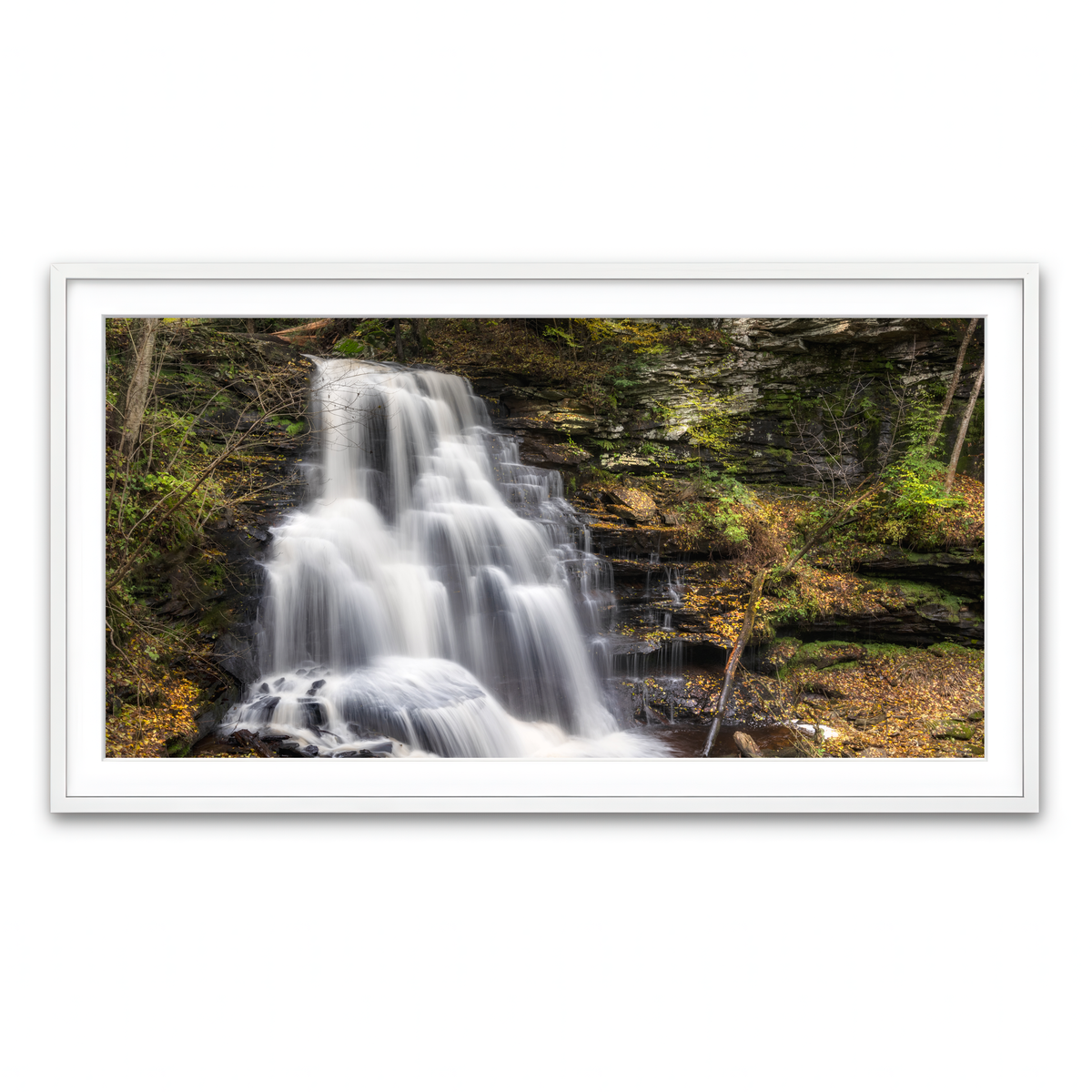 Framed Print 2x1 White