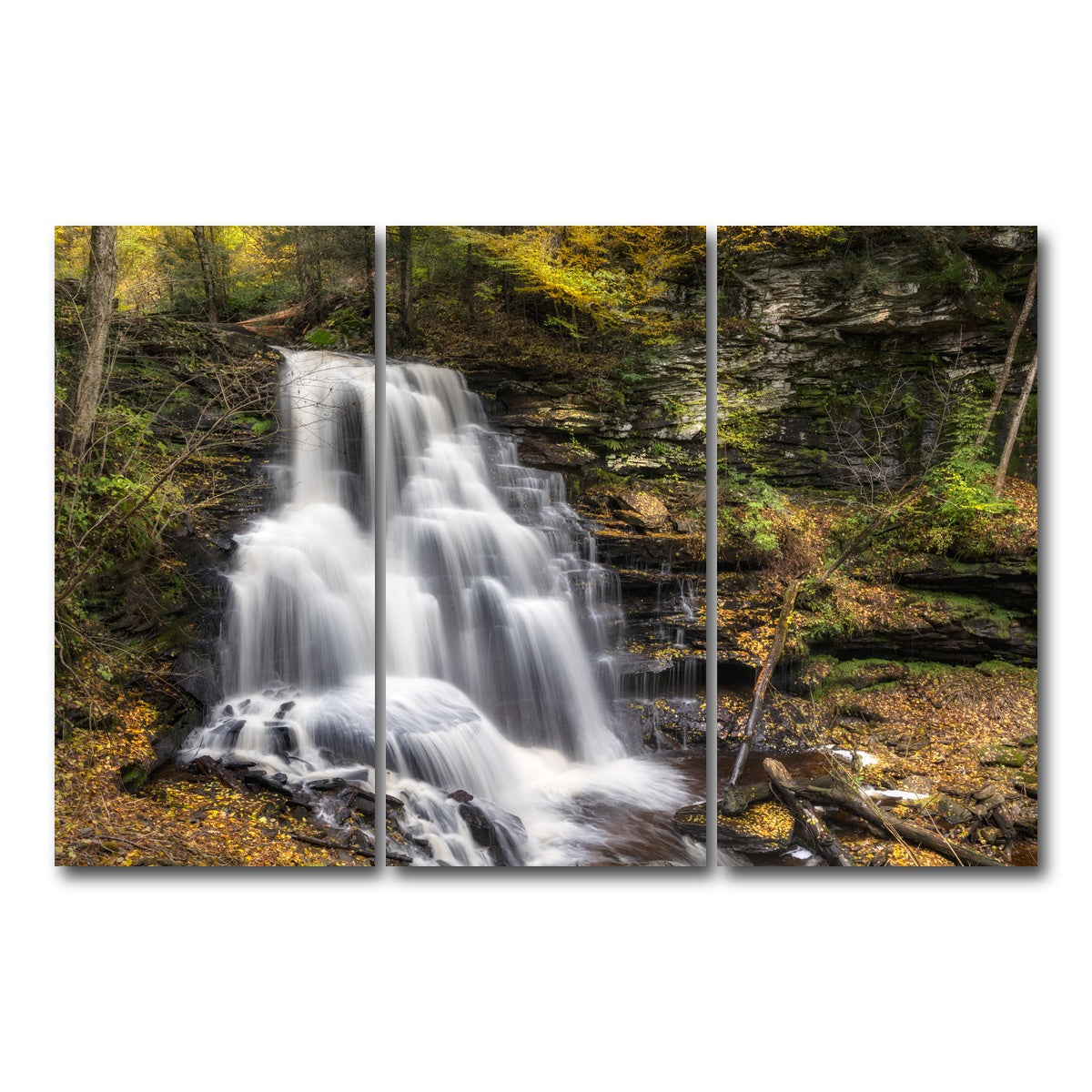 AUTO-MOCKUP WHITE | Fall Glitter | 3 Piece | Gallery Wrap Canvas | group=12x24