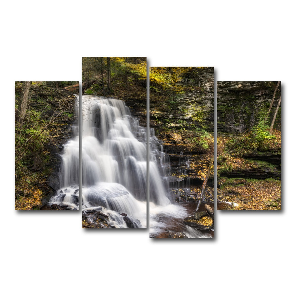 AUTO-MOCKUP WHITE | Fall Glitter | 4 Piece | Gallery Wrap Canvas | group=4_short