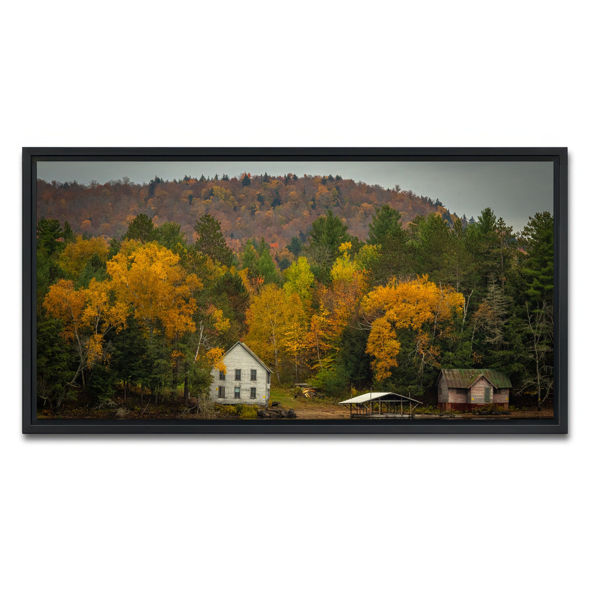 AUTO-MOCKUP WHITE | Fall in the Adirondacks | 1 Piece | Black Framed Canvas | group=2x1