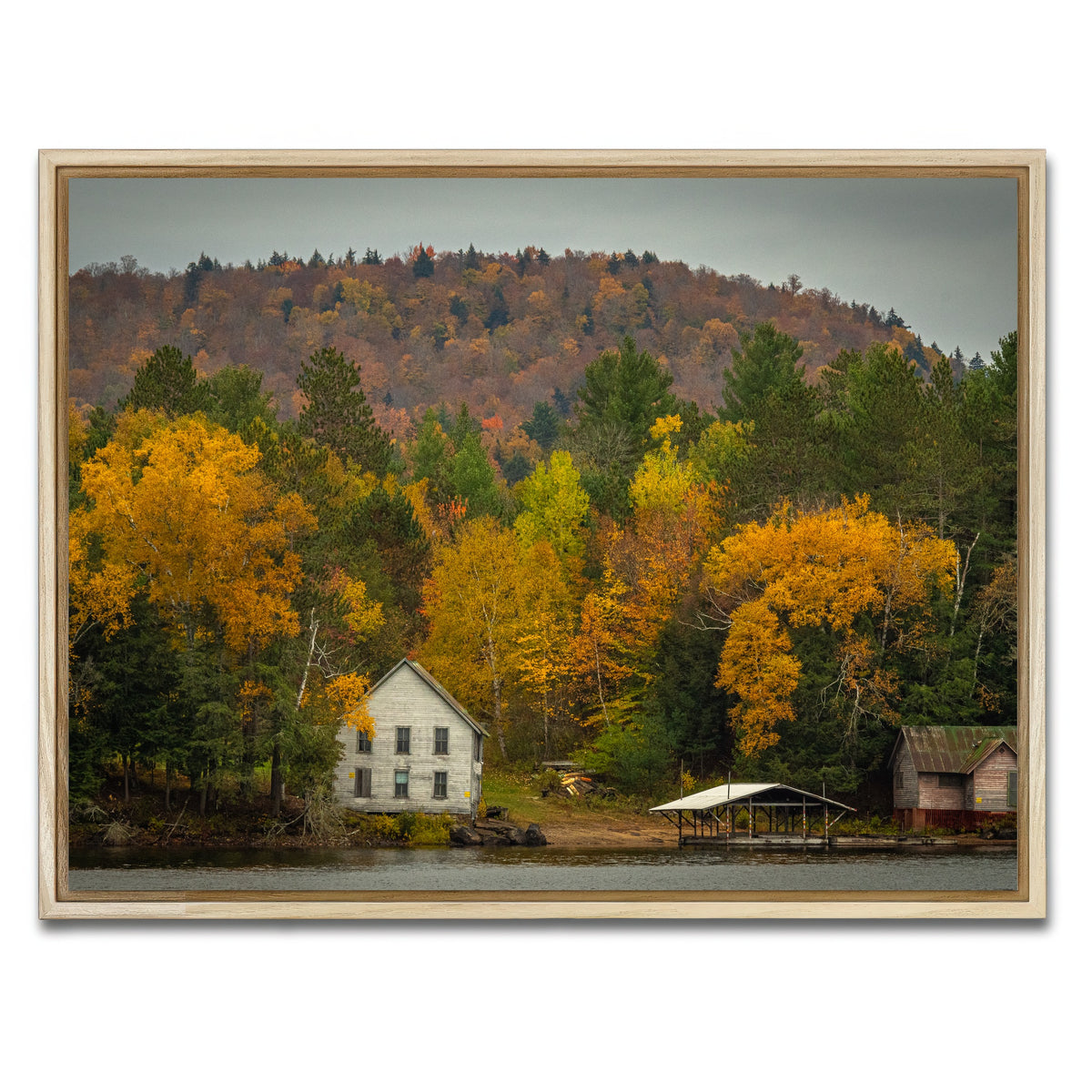 AUTO-MOCKUP WHITE | Fall in the Adirondacks | 1 Piece | Natural Framed Canvas | group=4x3