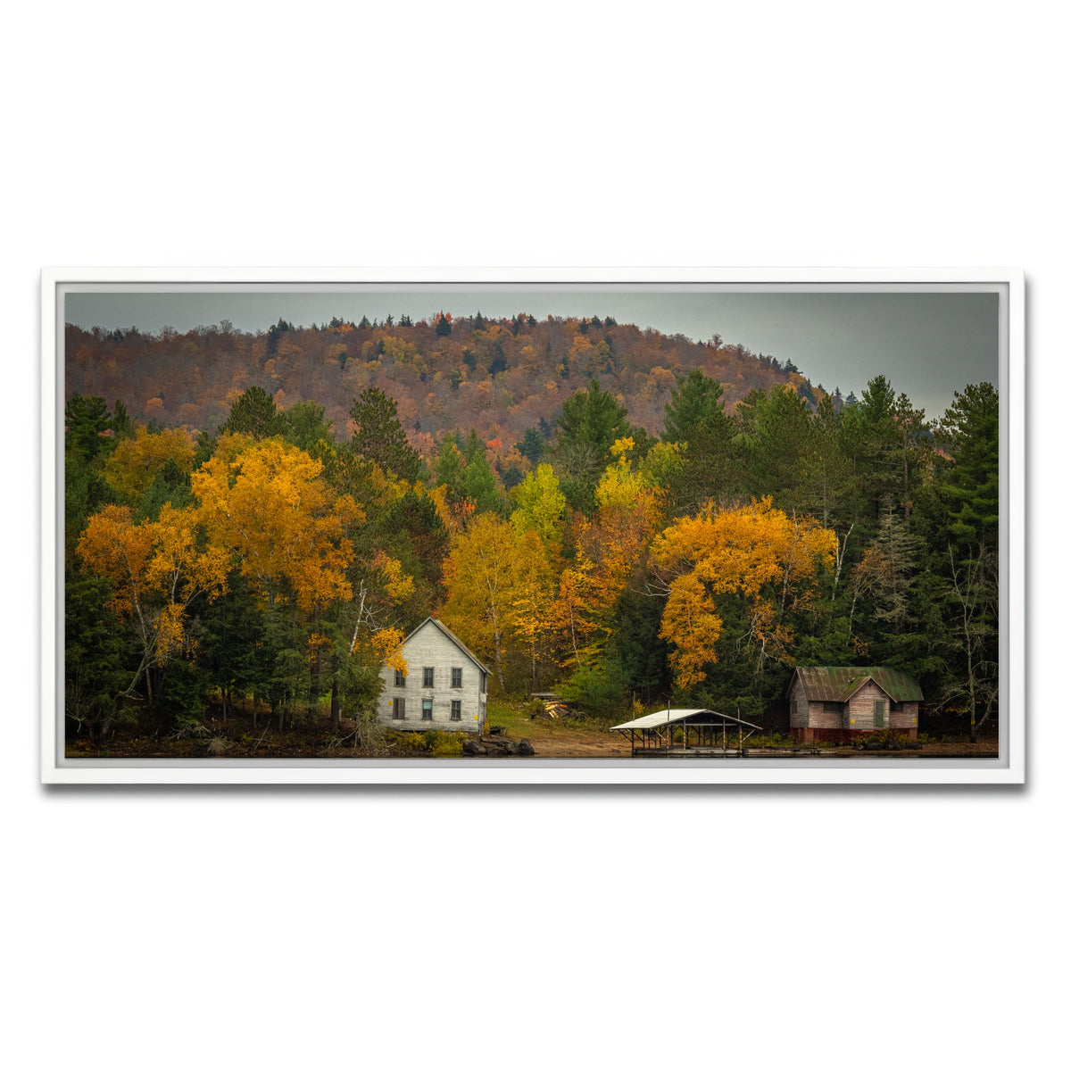AUTO-MOCKUP WHITE | Fall in the Adirondacks | 1 Piece | White Framed Canvas | group=2x1