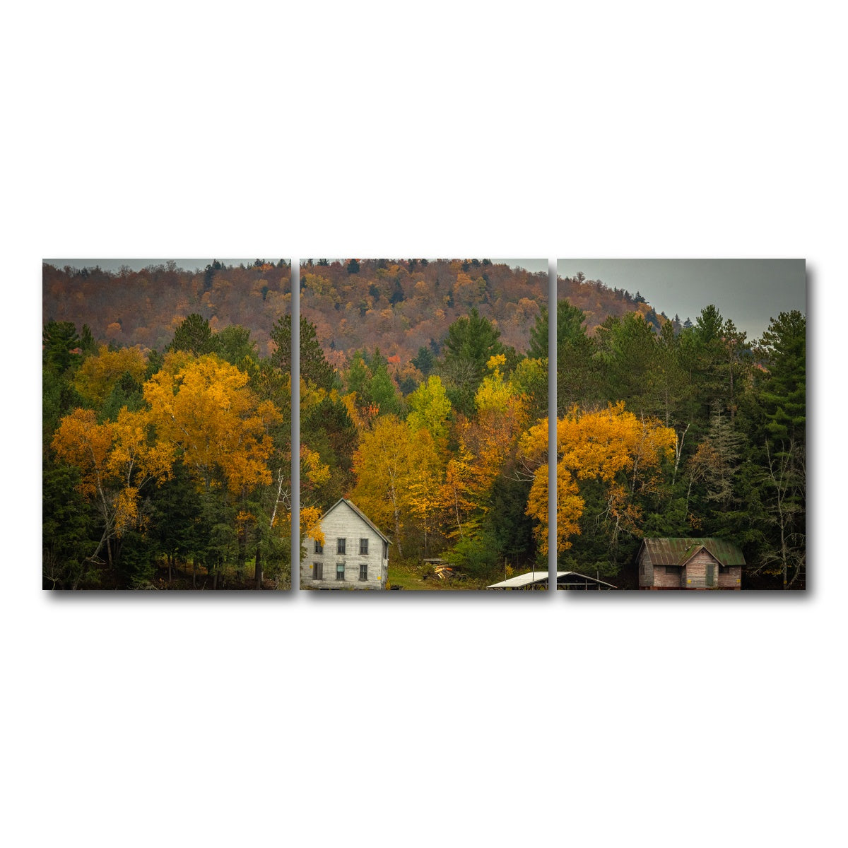AUTO-MOCKUP WHITE | Fall in the Adirondacks | 3 Piece | Gallery Wrap Canvas | group=18x24