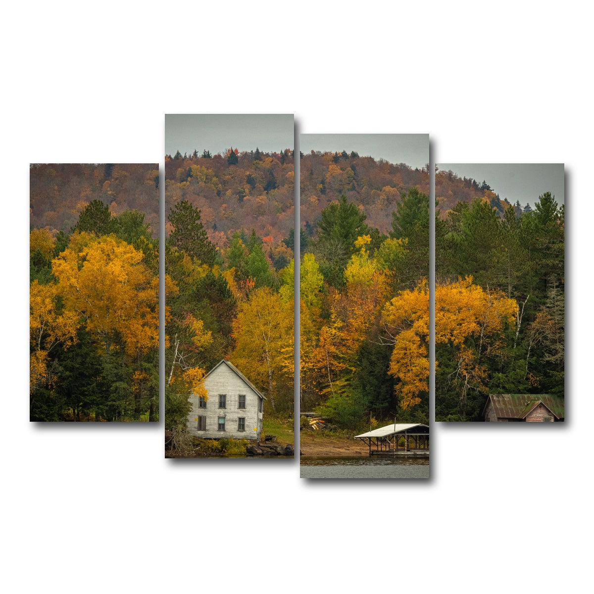 AUTO-MOCKUP WHITE | Fall in the Adirondacks | 4 Piece | Gallery Wrap Canvas | group=4_short