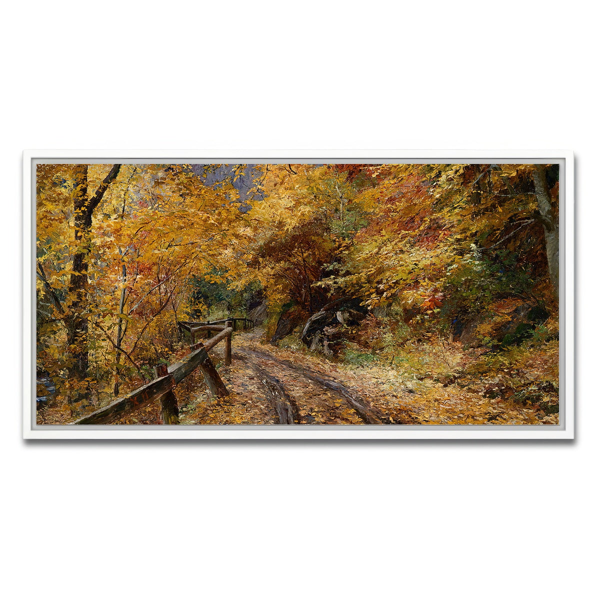 AUTO-MOCKUP WHITE | Falling Leaves | 1 Piece | White Framed Canvas | group=2x1