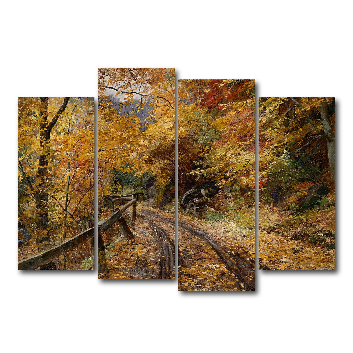 AUTO-MOCKUP WHITE | Falling Leaves | 4 Piece | Gallery Wrap Canvas | group=4_normal