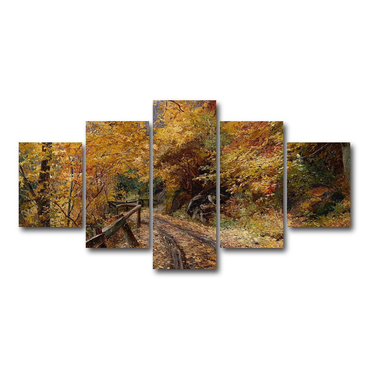 AUTO-MOCKUP WHITE | Falling Leaves | 5 Piece | Gallery Wrap Canvas | group=5_short