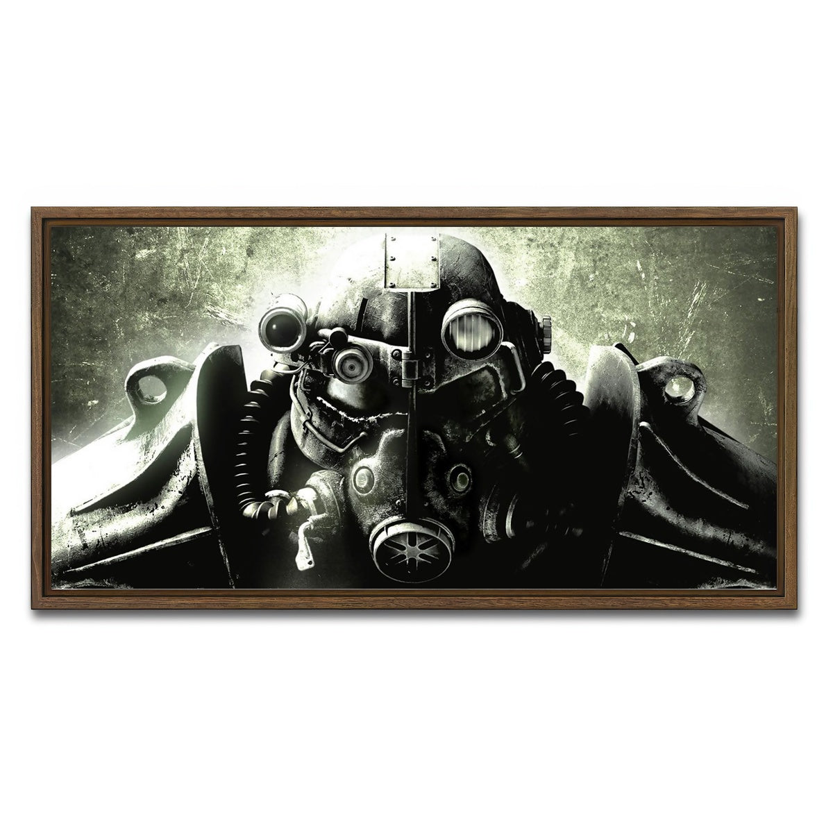 AUTO-MOCKUP WHITE | Fallout T60 | 1 Piece | Walnut Framed Canvas | group=2x1