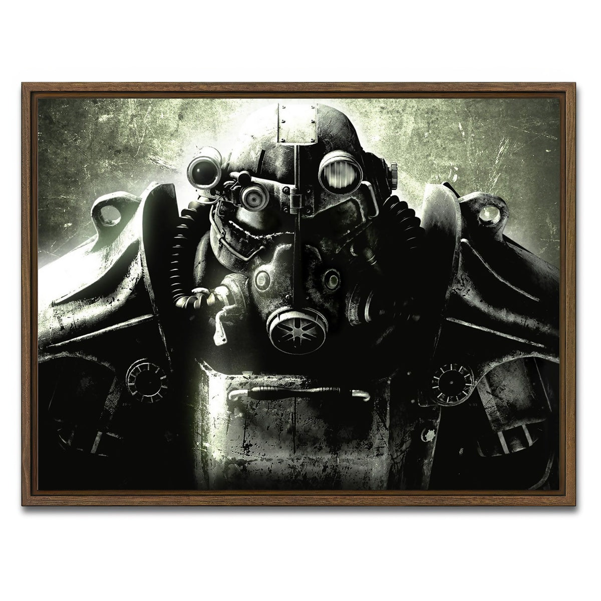 AUTO-MOCKUP WHITE | Fallout T60 | 1 Piece | Walnut Framed Canvas | group=4x3
