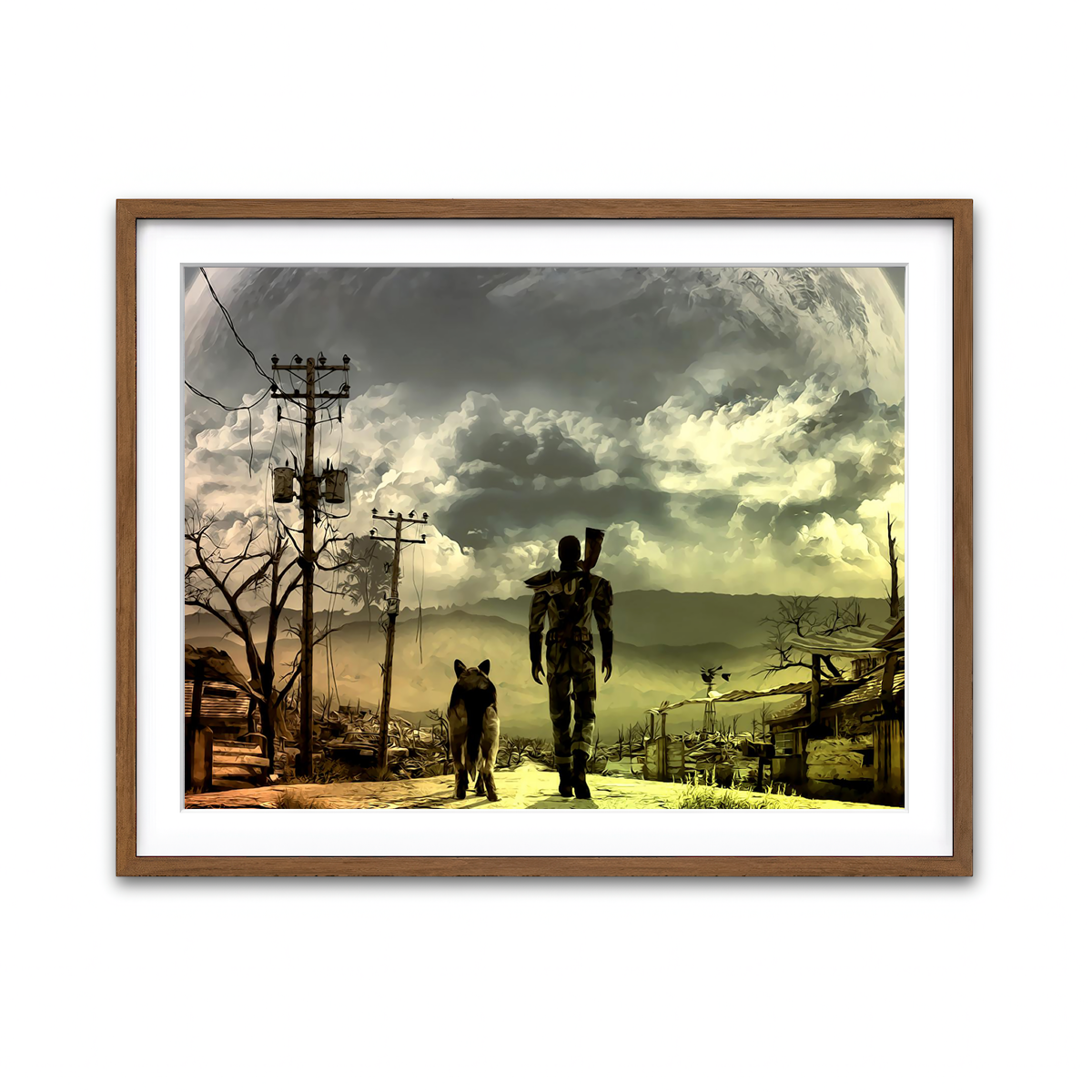 Framed Print 4x3 Walnut