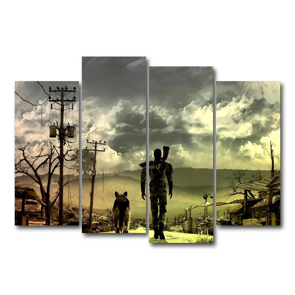AUTO-MOCKUP WHITE | Fallout | 4 Piece | Gallery Wrap Canvas | group=4_normal