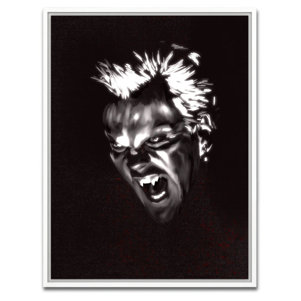 AUTO-MOCKUP WHITE | Fangs Out | 1 Piece | White Framed Canvas | group=3x4