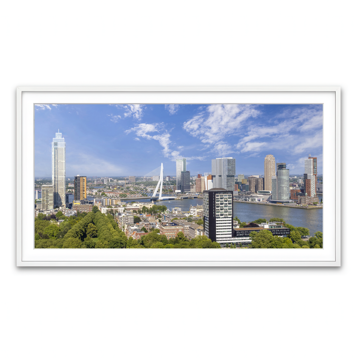 Framed Print 2x1 White