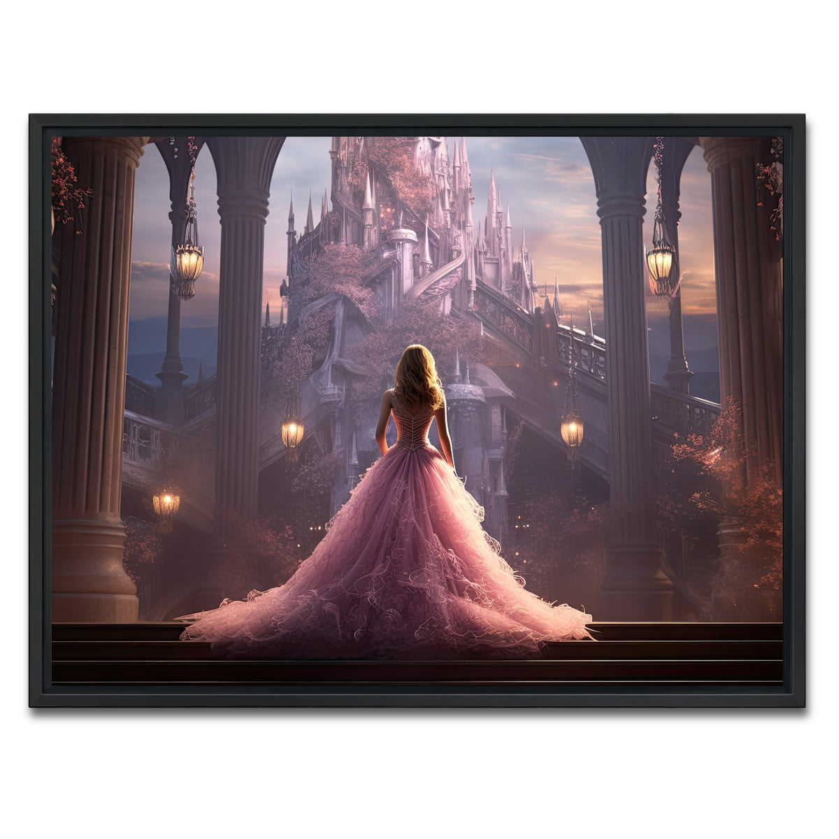 AUTO-MOCKUP WHITE | Fantasy Princess | 1 Piece | Black Framed Canvas | group=4x3
