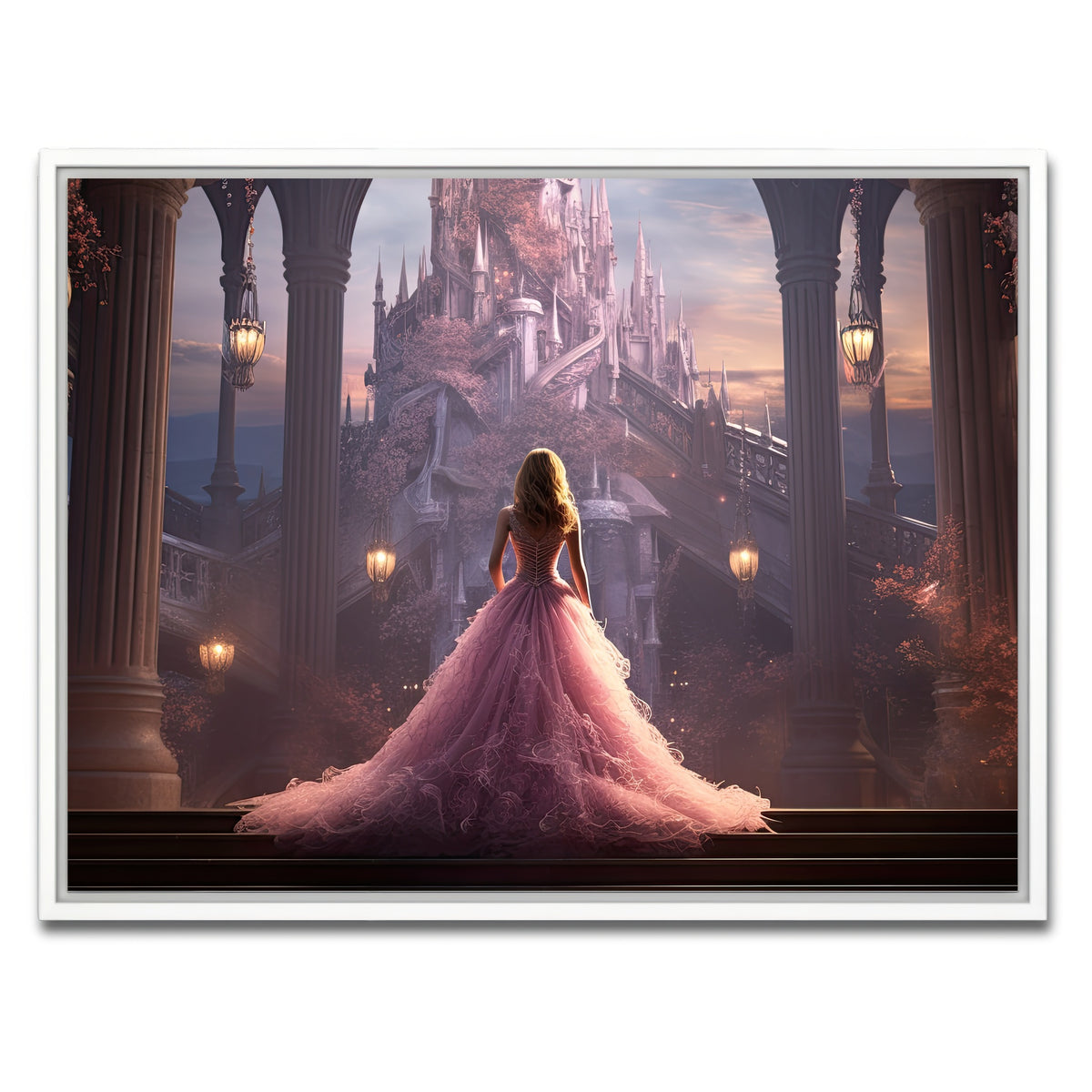 AUTO-MOCKUP WHITE | Fantasy Princess | 1 Piece | White Framed Canvas | group=4x3