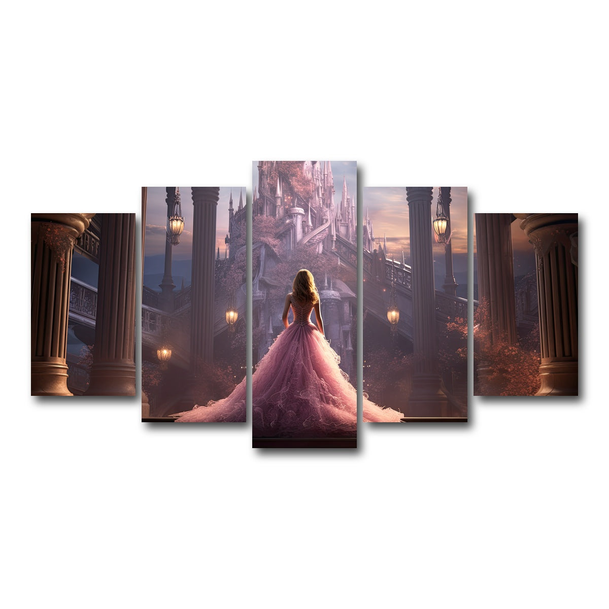 AUTO-MOCKUP WHITE | Fantasy Princess | 5 Piece | Gallery Wrap Canvas | group=5_normal